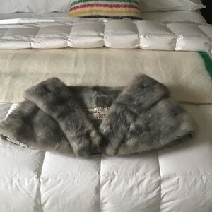 Silver Mink  Stole / Capelet Shawl Shrug